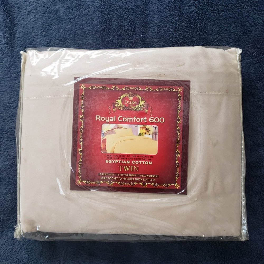 Dukes Regal Soft as Cotton 3 Piece TAN TWIN Bed Sheet Set